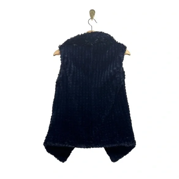 ANTHROPOLOGIE NVLT Navy Fur Vest - Picture 8 of 10